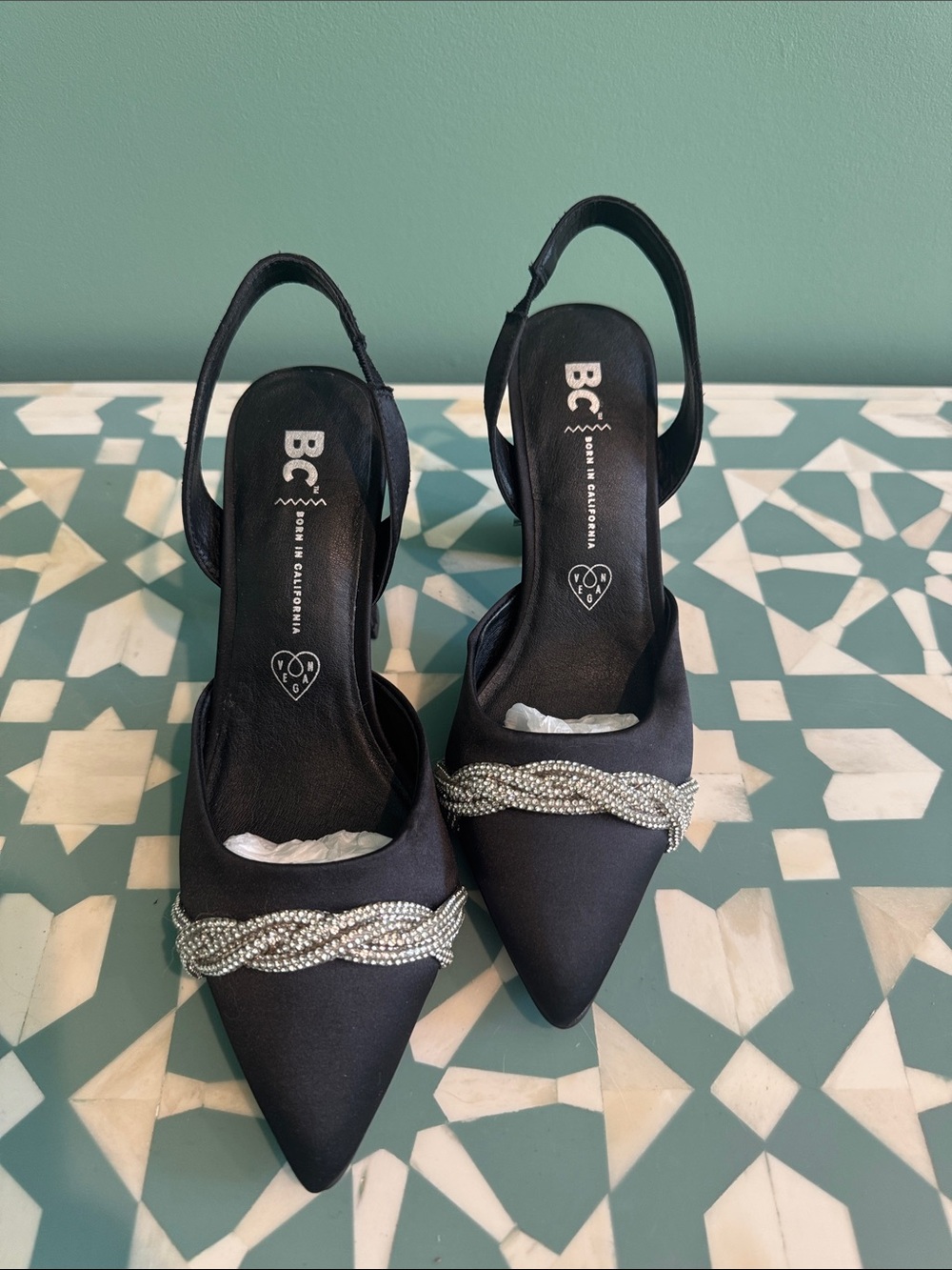 Black Sling backs